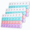 Large Weekly Pill Organizer 4 Times A Day, 7 Day Pill Box，(3Pack)