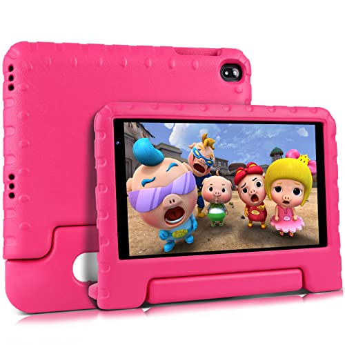 Lastest Tablet Android Tablet 8 Inch with 7GB RAM + 64GB ROM + 2TB Expand, 5GWiFi, Game Guide, Bluetooth 5.0, 2MP + 5 MP Dual Camera, Long Life Battery 1280 * 800 Pixels, Tablet Protect EVA Case, Red