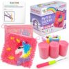 Latch Hook Kit for Kids Ages 6-12 - 3D Unicorn Pouch Rug Craft