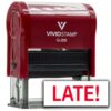 Late! (Red) + Absent (Black) Combo Self-Inking Rubber Stamp | Business & Office Rubber Stamps (Red Ink) - Q-200