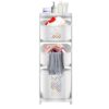 Laundry Basket, 3-Tier Laundry Basket with Wheels, 43" H