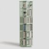 Lauxery 6-Tier Bamboo Rotating Bookshelf Tower, Green, 74.8 in