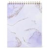Lavender Marble Hardcover Top Spiral Notebook 8x10 Inch