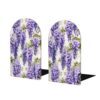 Lavender Wisteria Flower Spring Bookends
