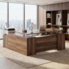 Laxodor 71" L Shaped Executive Standing Desk with File Cabinet