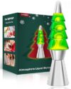 Lazzgan Christmas Tree Liquid Motion Lamp,for Mother's Day/Mom Gifts,14.5 inches Table Lamp Christmas Indoor Decorations for Adults and Kids, Mood Lighting Home Decor Lav Night Light