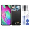 LCD Screen with Frame for Galaxy A50 SM-A505F with Digitizer Full Assembly(Black) (Black)