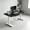 LCNDKF Motorized Standing Desk, Height Adjustable Electric Sit Stand Table