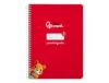 Leaderpapel a5 spiral notebook hardcover 80h 90 g ruled box 4 mm red.