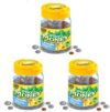 Learn & Climb Play Money Coins for Kids - 10 Half Dollars, 50 Quarters, 50 Dimes, 50 Nickels, 50 Pennies (Pack of 3)