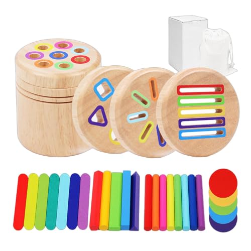 Learning Color Educational Matching Game Preschool Wooden Sorting Toy Shap