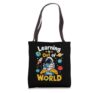 Learning is Out of This World Astronaut Space Planets Kids Tote Bag