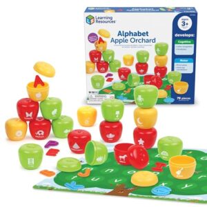 Learning Resources Alphabet Apple Orchard - Early Phonics Manipulatives, ABC Recognition Games, Reading Readiness, Language Development, Preschool Classroom Must Haves, Toddler Montessori Toys