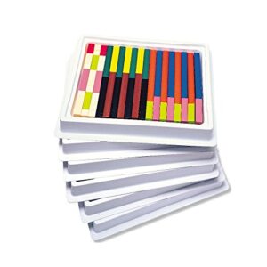 Learning Resources Cuisenaire Rods Multipak Wooden Rods, 12-18 Students, Six Sets of 74, Ages 4+