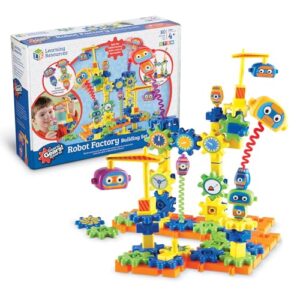 Learning Resources Gears Robot Factory - Building Toys for Kids Ages 4-8, Toddler STEM Toys and Toy Building Sets, Hands-On Educational Construction & Engineering Set for Toddlers