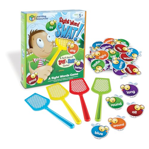 Learning Resources Sight Word Swat A Sight Words Game - Phonics Flash Cards, Board Games for Kids, Montessori Spelling, Homeschool, Classroom Must Haves, Teacher Supplies, Gifts for Boys and Girls