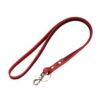 Leather Lanyard Personalized, Teacher Lanyard, Lanyard for Keys, ID Badge Lanyard Keychain, Engraved Gift for Dad (Red)