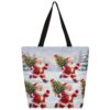 Lecluit Christmas Santa Claus Canvas Tote Bag for Women,27