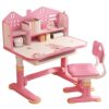 Lefitap Kids Desk and Chair Set with Desktop & Drawer, Adjustable Height