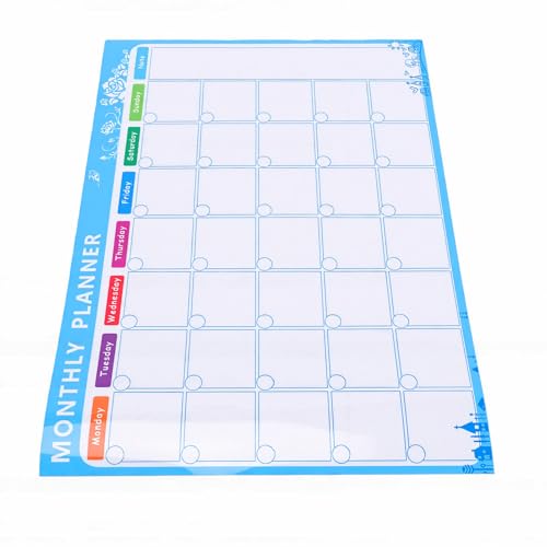 Leftwei Magnetic Monthly Planner, 4 PCS Dry Erase Calendar Whiteboard with Full Magnet Backing and 3 Color Markers, Ideal for Refrigerator, Kitchen & Office (4 Sets Red Blue Black Pen + Eraser +