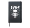 Legend Skull Design and Born in 1964 Hardcover Journal, Black