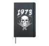 Legend Skull Design and Born in 1973 Hardcover Journal, Black
