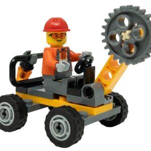 LEGO City: Construction Worker Minifigure with Buzzsaw Vehicle