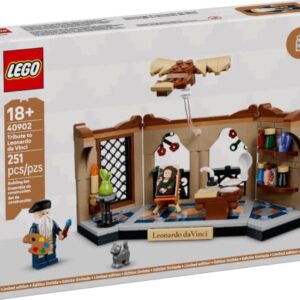 LEGO Tribute to Leonardo da Vinci – 250-Piece Renaissance Workshop Building Set with Leonardo Minifigure, Mona Lisa & Ornithopter, Collectible Art Display Gift for Adults – 40902