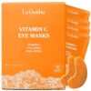 LE GUSHE Vitamin C Eye Patches with Collagen and Snail Mucin, Aloe Vera Eye Patches for Puffy and Dark Undereyes, Korean Skincare for All Skin Types, 10 Pairs