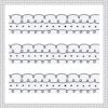 Leinuosen 50.5 ft Bulletin Board Border 44 Pcs Squiggles and Dots Die Cut Border Trims with 20 Sheet Glue Point Dots Bulletin Back to School Decoration for Classroom School Office(White with Black)