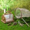 Leking Bug Catcher Kit for Kids 5 Pcs, Kids Outdoor Explorer Kit with Butterfly Net, Insect Observation Cage, Tweezers and Magnifying Glass, STEM Learning Bug Catching Set for Toddler Age 3-12