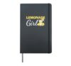 Lemonade Girl Cute Lemonade Stand Boss Hardcover Journal, Black