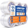 Lennyerp Clear Packing Tape: 22 Rolls 1.88 Inch x 65 Yards