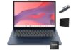 Lenovo IdeaPad Slim 3 Chromebook, 14" 2K Touchscreen Laptop, MediaTek Kompanio 540, 4GB DDR5 Memory, 64GB eMMC, Chrome OS, 720p Webcam, Wi-Fi 6E, Cosmic Blue with TGY Accessories