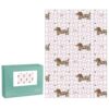 Leopard Dachshund Pink Stripe Wooden Jigsaw Puzzle for Adults 300 PCS,Premium Wood Puzzle Game with Storage Box Brain Teaser Relaxing Activity for Family Fun and Home Decor