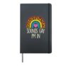 Leopard Rainbow Sounds Gay Im In Funny LGBTQ Pride Flag Hardcover Journal, Black