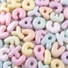 Leovqn 80Pcs Bubble Chunky Letter Beads Large Hole Acrylic Alphabet Beads