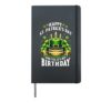 Leprechaun Hat Cake Happy St Patricks Day It's My Birthday Hardcover Journal, Black