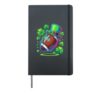 Leprechaun Hat Shamrock St Patricks Football Hardcover Journal, Black