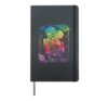 Lesbian Kissing Skeleton Tarot Card The Lovers Goth Tie Dye Hardcover Journal, Black