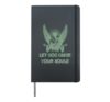 Let God Guide Your Soul Angel Faith Trust Inspiration Art Hardcover Journal, Black