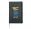 Let's Get Feral! Hiking Cub Scout Racoon Scouting America Hardcover Journal, Black
