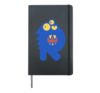 Letter R Cute Alphabet Monsters Hardcover Journal, Black
