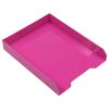 Letter Size Stackable Paper Tray, Front-Load Design, Pink, 9.75" x 12.5" x 2", 1-Pack