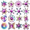 Lewtemi 16 Pcs Metal Fidget Spinners High Speed Stress Relief,Rainbow