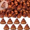 Leyndo 150 Pcs Original Poop Stress Ball Stretchy Sensory Poop Toys Poo Figures for Halloween Party Favors Joke Tricky Anxiety Relief Decor in Funny Pose Birthday Gift Prizes (Brown)