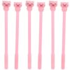 Liaoziyuan159 Novelty 3D Pink Pig Character Gel Pen, Cute Kawaii Animal Shaped Writing Pen 6pcs