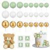 libfrnt 29 Pcs Green Ball Cake Toppers Bear Cake Decorations
