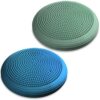 Libima 2 Pcs Wobble Cushion Wiggle Seat Flexible Sensory Seating Balance Disc Board for Men Women Physical Exercise Improving Posture Home Office(Blue and Green)