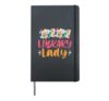 Library Lady Hardcover Journal, Black
